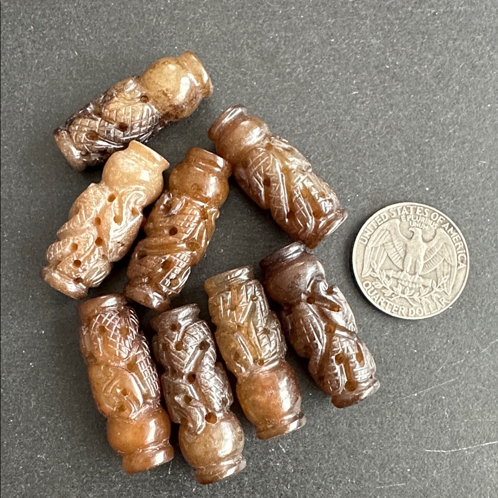 RARE Vintage Chinese Carved Beads Bundle - A - Picture 2 of 5